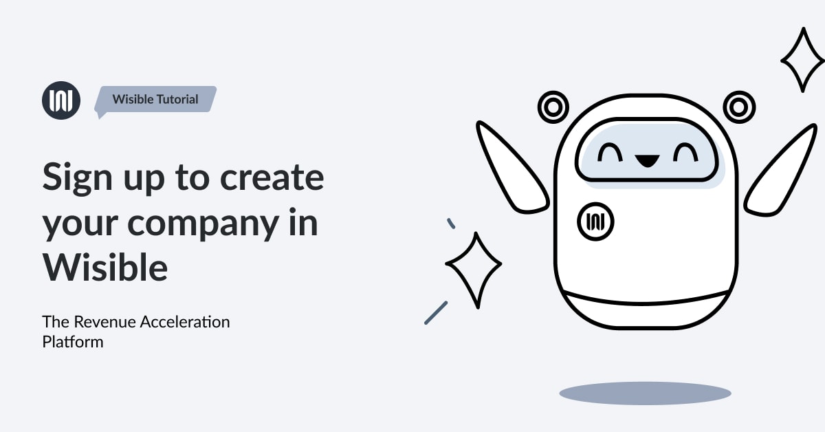 Sign up to create your company in Wisible